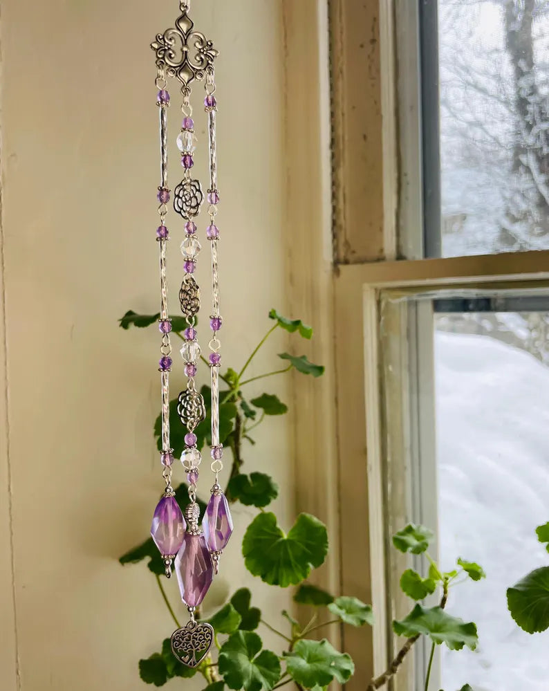 Amethyst Crystal Suncatcher