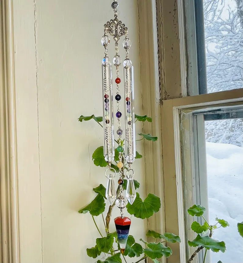 Chakra Stone Pendulum and Beads