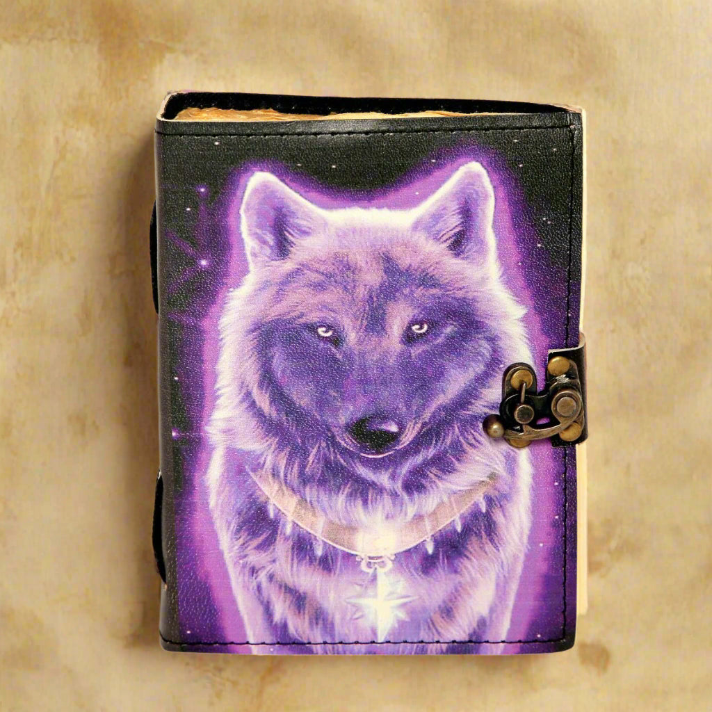 Wolf Handmade Journal – Rustic Artistic Writing & Sketchbook Notebook