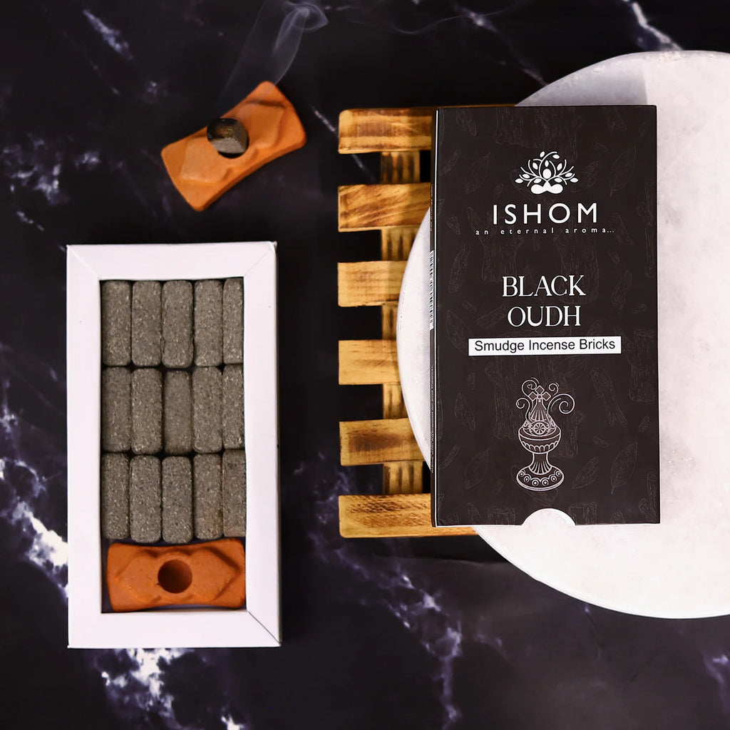 Black Oudh Incense Bricks