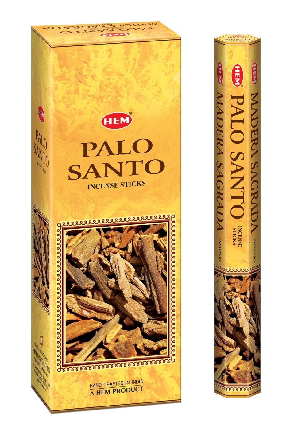 Hem Palo Santo incense sticks packaging on a white background