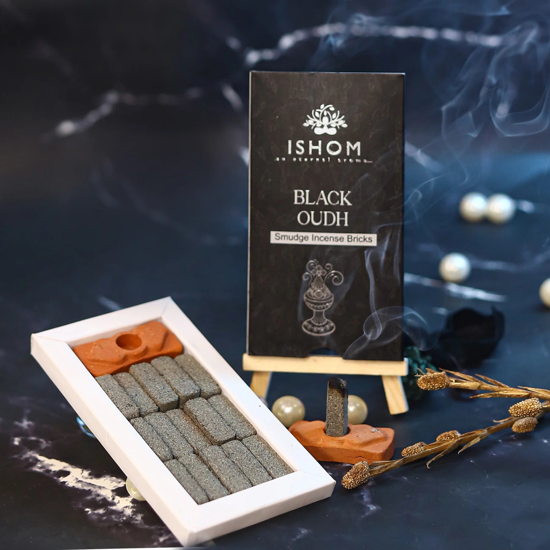 Black Oudh Incense Bricks