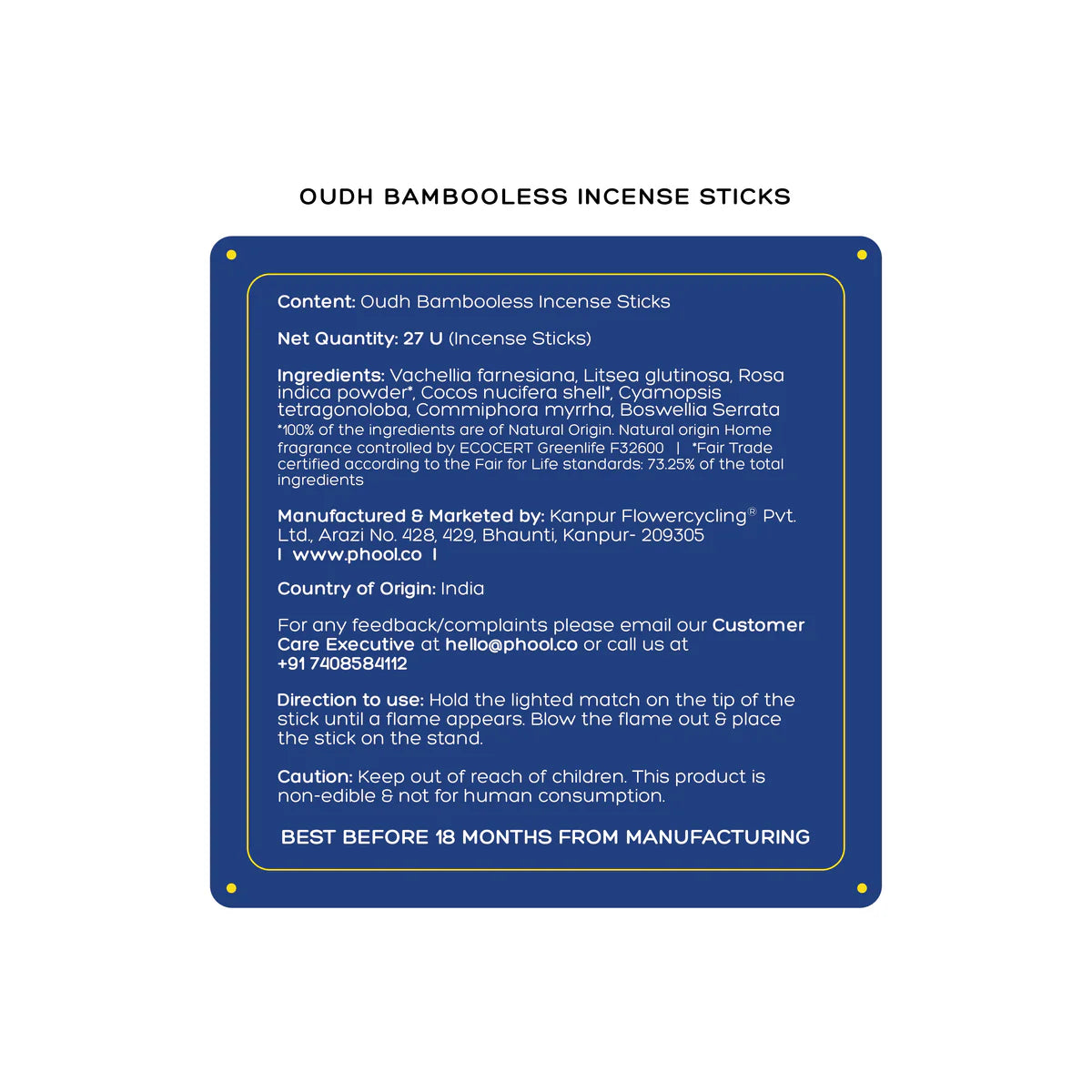 Bambooless Oudh Incense