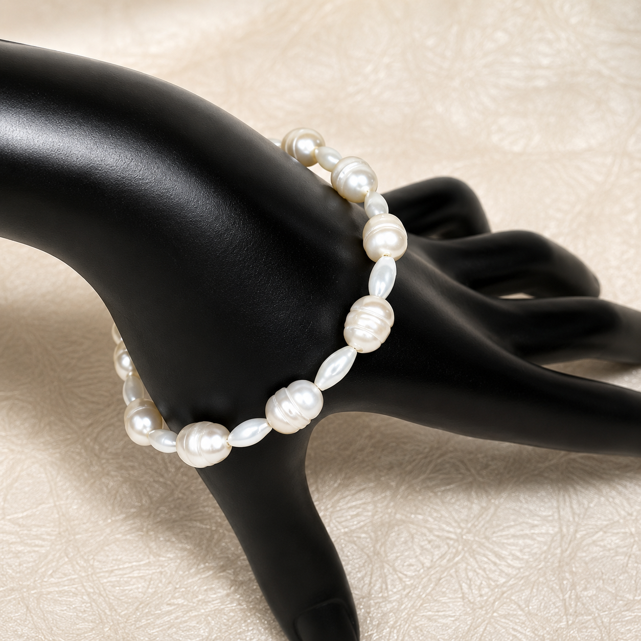 Freshwater Pearl Grooved Drums & Mother of Pearl Ovals – Handmade Luxury Jewelry