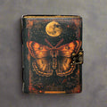 Moon Brown Butterfly Handmade Journal – Celestial Artistic Writing Notebook