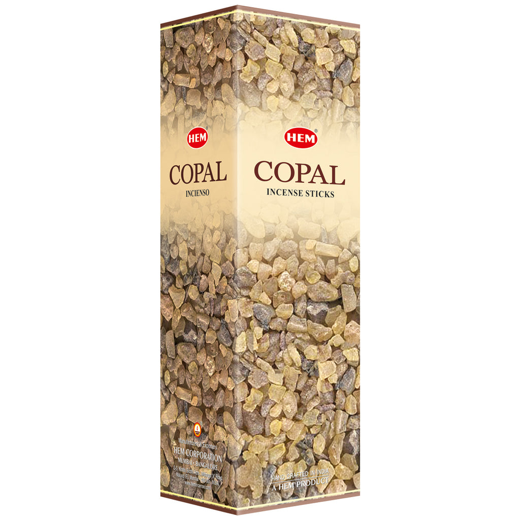 Box of HEM Copal Incense Sticks on a white background