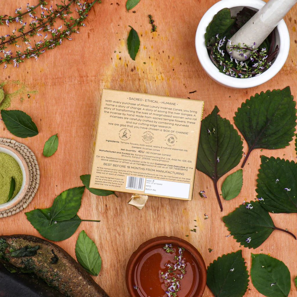 Phool Patchouli Incense Cones for Grounding & Relaxation