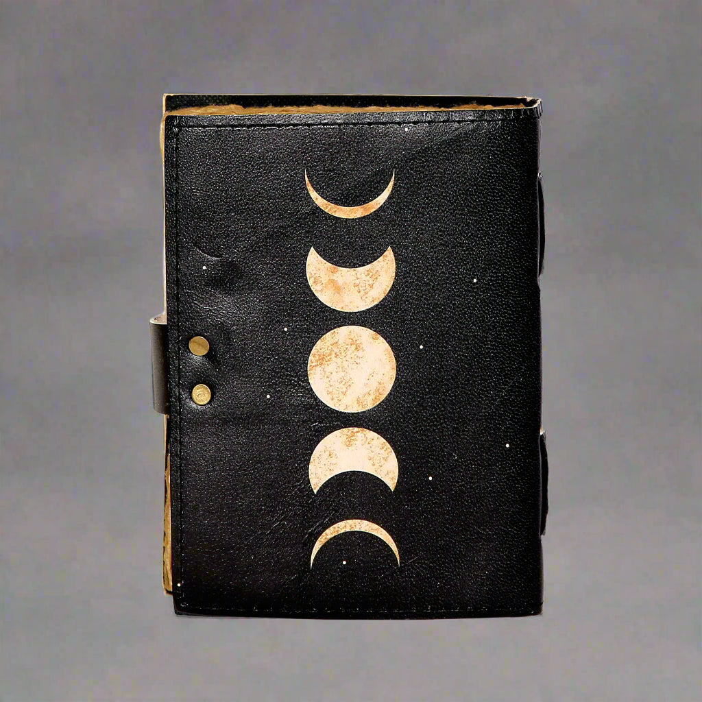Moon Phase Handmade Journal – Celestial Writing & Mindfulness Notebook