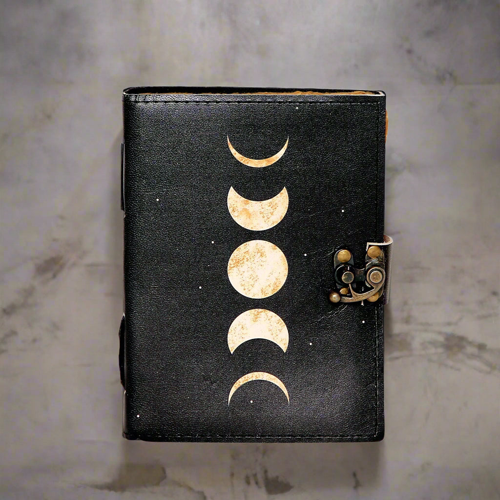 Moon Phase Handmade Journal – Celestial Writing & Mindfulness Notebook
