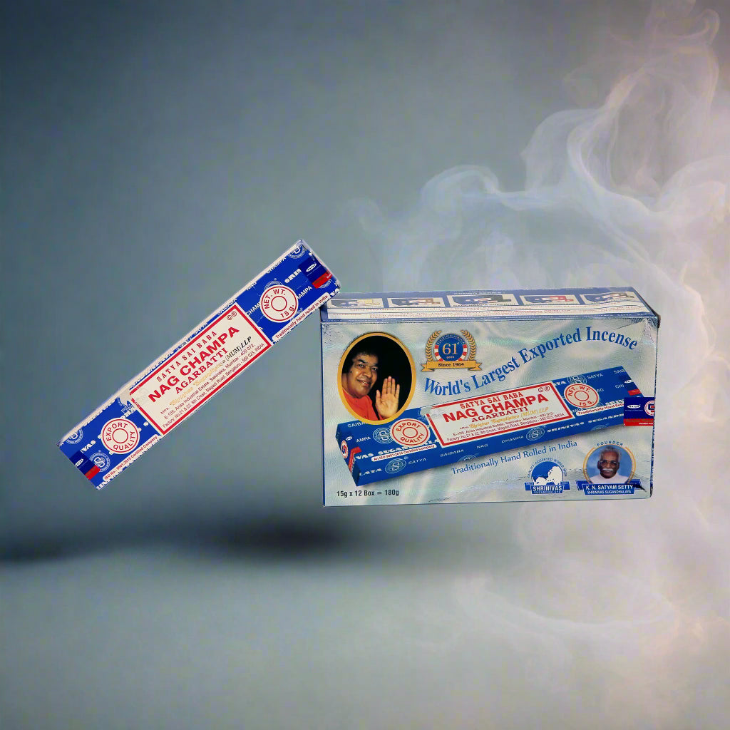 Satya Nag Champa Incense Sticks (Box of 12) – Original & Long-Lasting