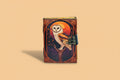 Decorative notebook with an owl illustration on a white background