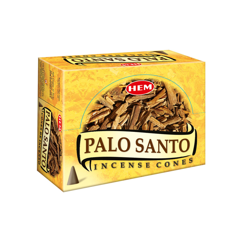 Box of HEM Palo Santo Incense Cones on a white background