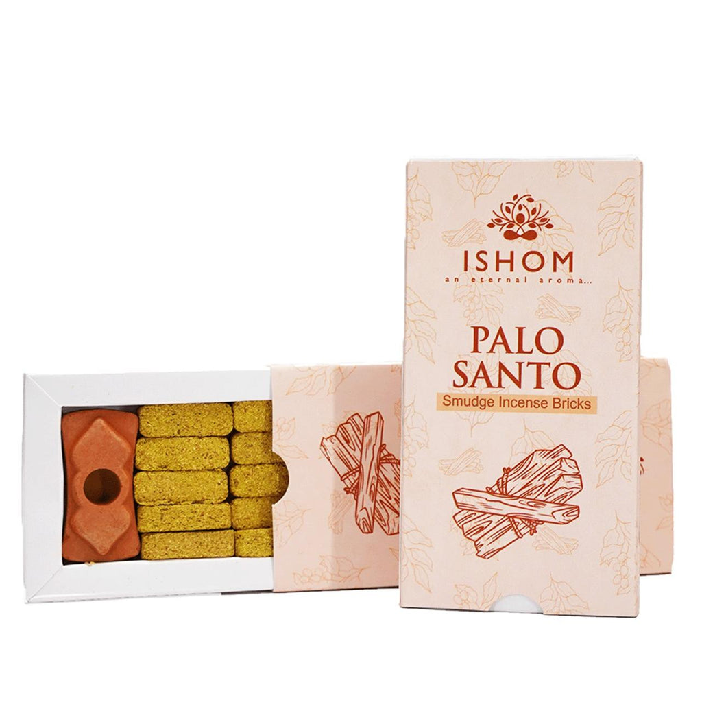 Ishom Palo Santo Incense Bricks – Smokeless Cleansing Aroma for Meditation