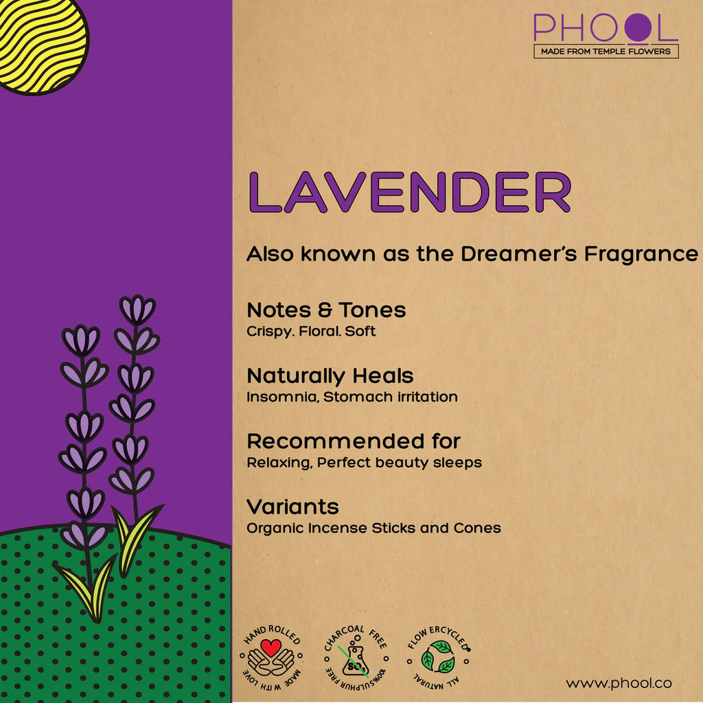 Phool Lavender Incense Sticks for Relaxation & Better Sleep