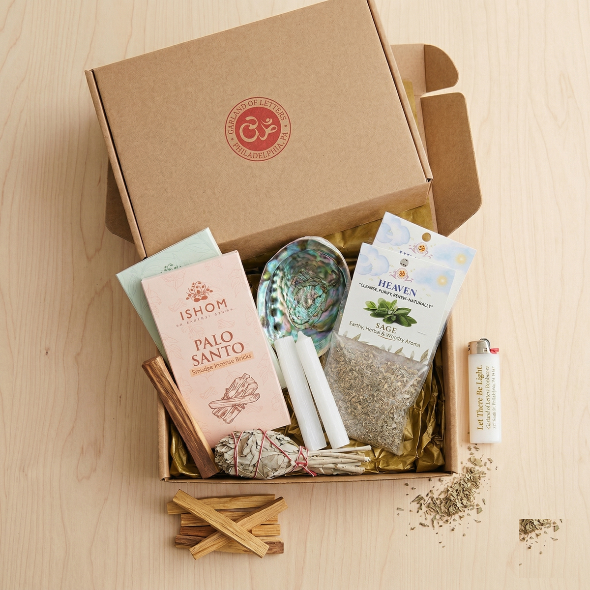 Ultimate Cleansing Kit- includes Palo Santo, Sage , Selenite and Burne ...