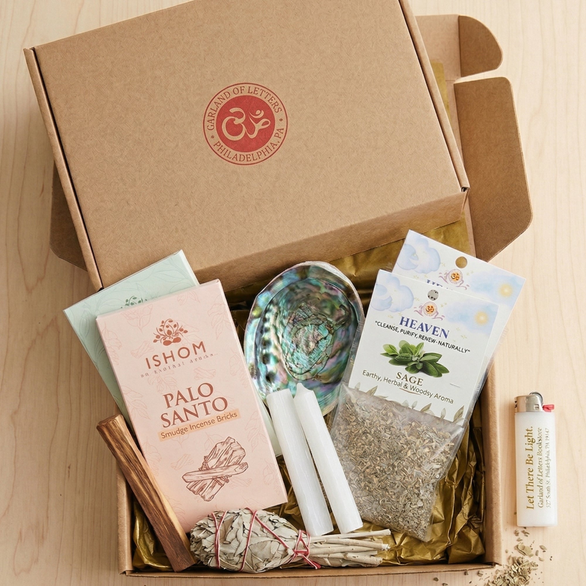 コスメティック　4点セット【Sante‘】 Ultimate Cleansing Kit- includes Palo Santo, Sage , Selenite and