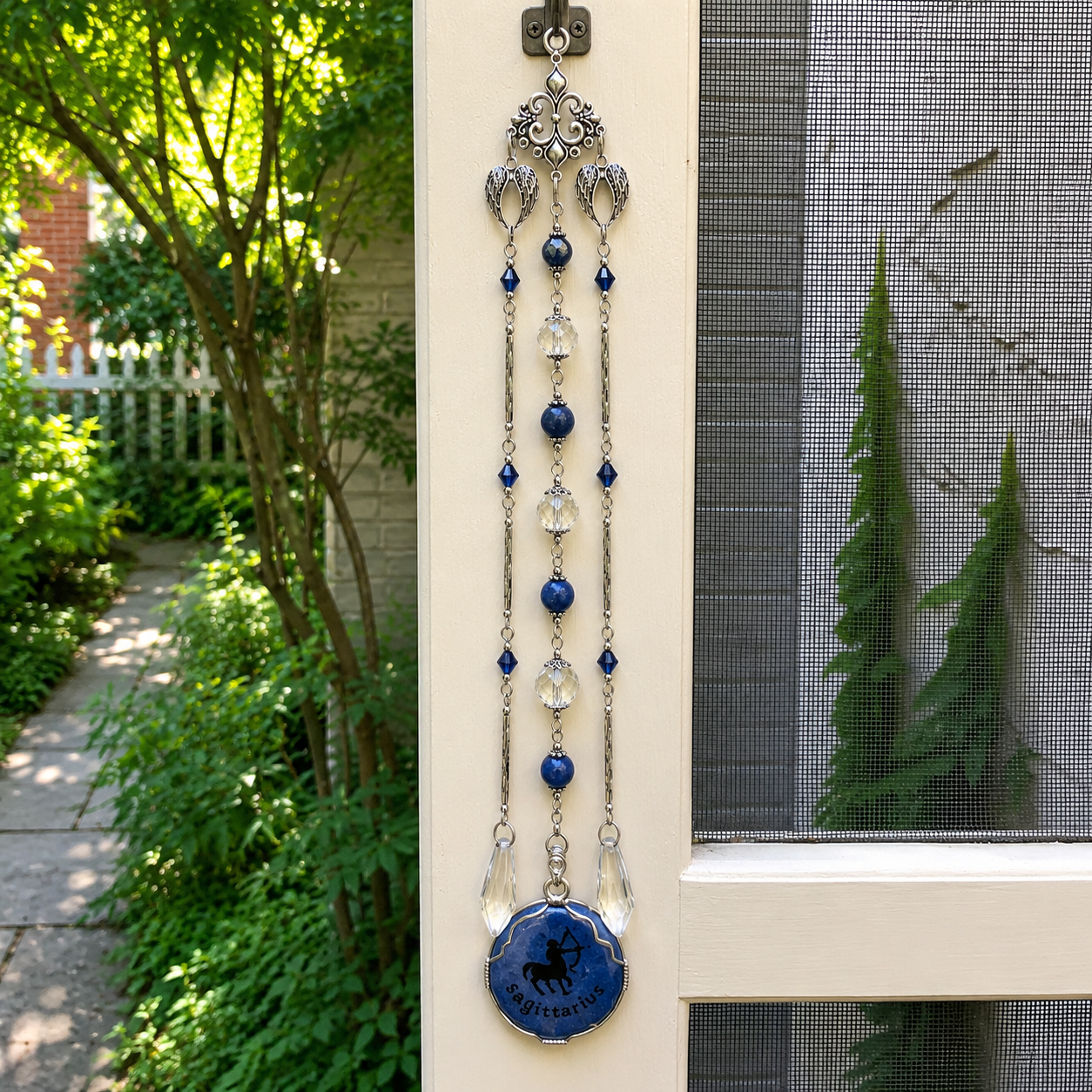 Sagittarius Zodiac Blue Aventurine Suncatcher