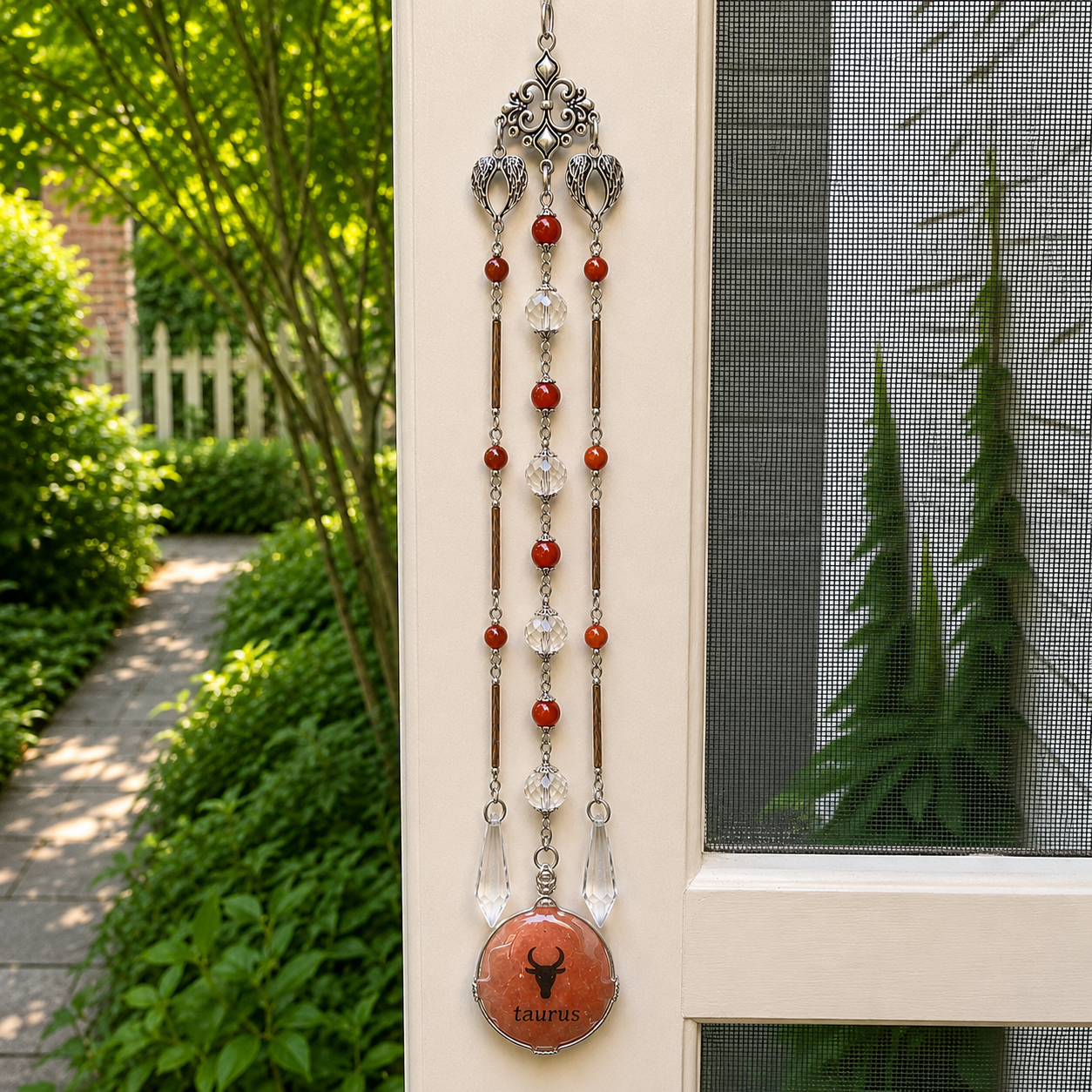 Taurus Zodiac Red Aventurine Suncatcher